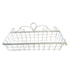 Spring Shop White Chabby Chic Wire Metal Basket Shelf 18? New