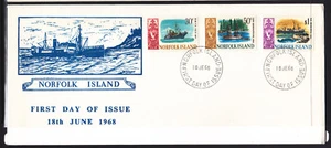 FDC: NORFOLK ISLAND SHIPS 30c 50c $1.00 ISSUED 18 JE 68 . - Bild 1 von 1