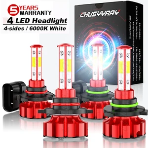 For Chevy C1500 1988-1999 High/Low Beam 4X 6000K LED Headlight Bulbs Combo Kit - Bild 1 von 12