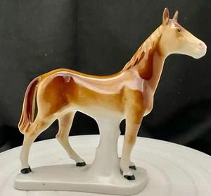 SCHÖNE VINTAGE DEUTSCHE CARL SCHEIDIG PORZELLAN PFERD FIGUR 7", GEMARKT um 1950 - Bild 1 von 10