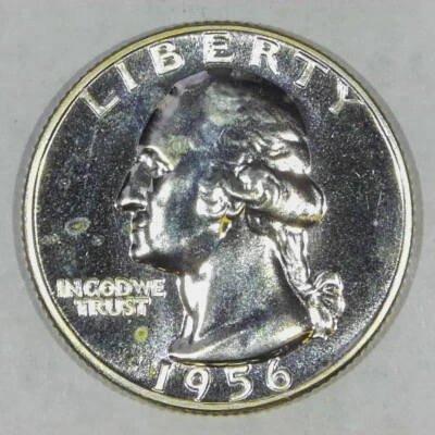 ***VINTAGE AMERICAN SILVER COIN***1956 PROOF Washington Quarter Y731 - Image 1 of 2