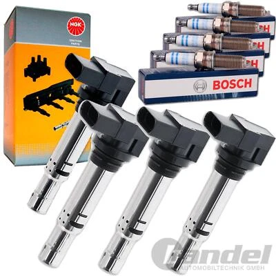 NGK+BOSCH ZÜNDSPULEN+ZÜNDKERZEN 1.4 TSI TFSI für AUDI A3 8P VW TOURAN GOLF 5 6 - Bild 1 von 3