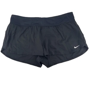 Nike Damen Bade Board Shorts Gefüttert Reißverschlusstasche NESS8202-001 Schwarz Neu - Bild 1 von 6