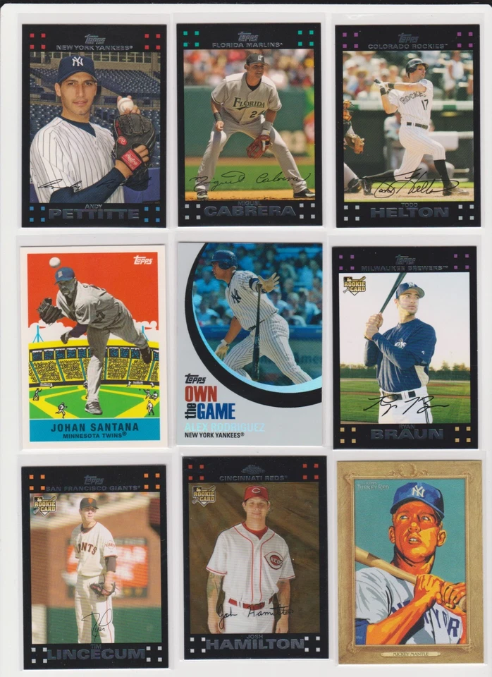 2007 Topps Baseball you pick base stars RC rookie insert Hall Of Famers NM - Image 1 of 1