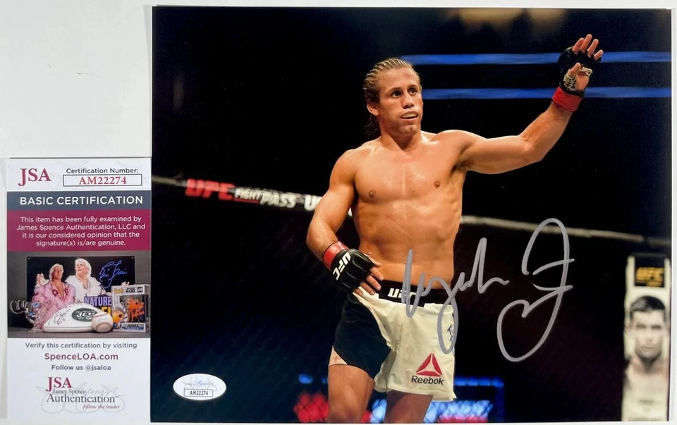 Фотография с автографом бойца смешанных боевых искусств UFC Urijah Faber 8x10 сертификат подлинности JSA - Изображение 1 из 1