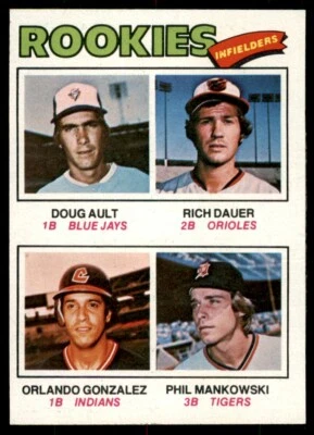 1977 Topps Rookie Infielders - Doug Ault/Rich Dauer/Orlando Gonzalez/Phil - Image 1 of 2