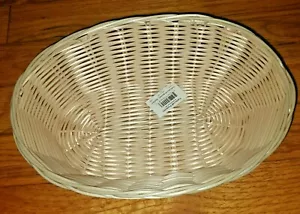 11 TABLECRAFT PRODUCTS GIFT BASKET HAND-WOVEN WICKER BREAD FOOD.10 X 6in - Picture 1 of 3