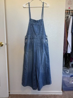 Mono We The Free Denim Ajustable Pierna Barril Lavado Mediano Talla Pequeña Foto 1 de 4