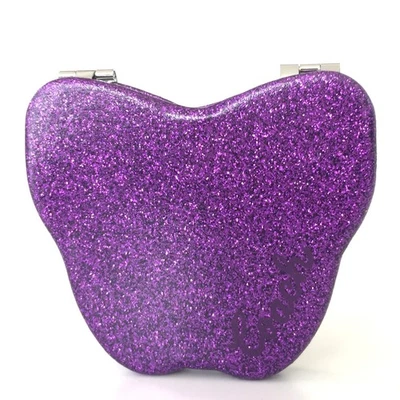 Espejo compacto COACH Glitter Butterfly, jazmín, plateado, 2,75" x 2,25" CU756 Foto 1 de 4