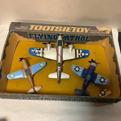 Винтажный 1979 TOOTSIETOY летающий патрульный самолет комплект новый из старых запасов как новый в коробке - Изображение 1 из 4