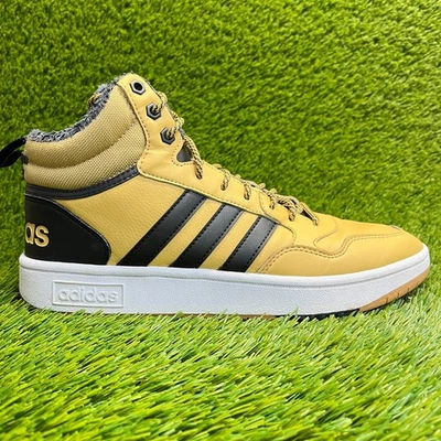 Adidas Hoops 3.0 Winter Mens Size 10 Tan Black White Basketball Shoes Sneakers - Image 1 of 4