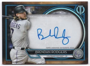 2020 Topps Tribute Brendan Rodgers Auto #TA-BR Autographs Blue Parallel SP #/150 - Picture 1 of 2