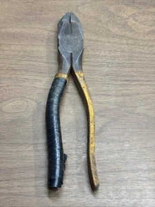 KLEIN Tools 9" Lineman's Pliers 213-9 side cutter Vintage - Imagen 1 de 4