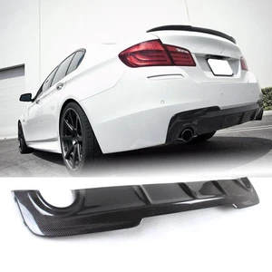 For BMW F10 530i 550i M-Sport 11-16 Carbon Fiber Rear Bumper Diffuser Lip Kits - Picture 1 of 7