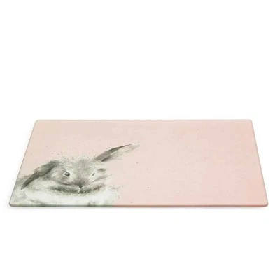 Wrendale Designs Chopping Board Toughened Glass Worktop Saver Bathtime Rabbit - Image 1 of 4