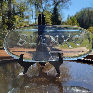 Placa de vidrio Blenko de colección ~ cristal en color ~ aprox 13,75"x6", letrero de tienda - Imagen 1 de 5