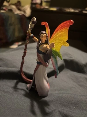 Schleich Bayala Fairy Figure 2013 Rare Nayara Purple Hair Rainbow *B - Image 1 of 2