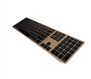 MATIAS WIRELESS BLUETOOTH ALUMINUM KEYBOARD GOLD - Picture 1 of 1