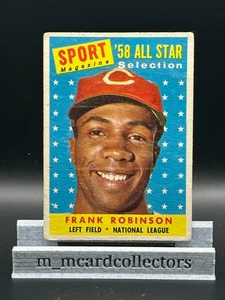 FRANK ROBINSON 1958 Topps All Star #484 Cincinnati Reds Sport Magazine VG - Picture 1 of 9