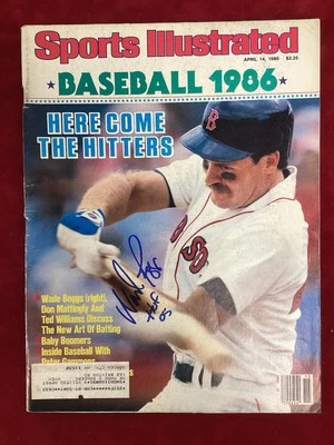 Wade Boggs Signed Sports Illustrated 4/14/86 Rookie Cover Red Sox Auto HOF JSA 2 - Image 1 of 4