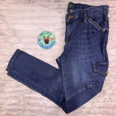 Lauren Jean Co Ralph Lauren Jeans 8 Petite Multi Pockets Denim Stretch Cargo - Image 1 of 4