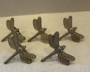 Dragon Fly Silver Tone Napkin Rings- Set Of 6 - Picture 1 of 4