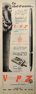 PUBLICITÉ 1961 VISOR PEN 7 QUALITÉ LES TECHNICIENS ONT CHERCHÉ CETTE SYNTHÈSE - Picture 1 of 1