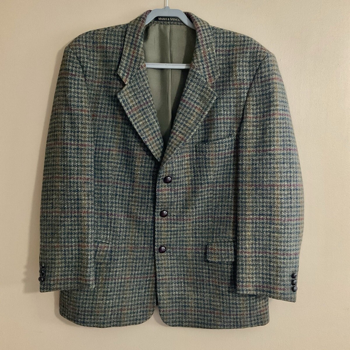 Harris Tweed×HAI SPORTING GEAR ウールジャケット Vintage 80s Woolrich Harris Tweed Wool Blazer Sport Coat