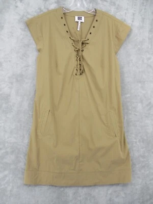 Vestido Laundry By Design para mujer 12 bolsillos minimalistas con cordones escote elástico Foto 1 de 4