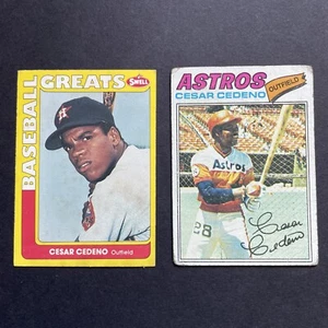 ⚾️ 1991 Swell Baseball Greats Cesar Cedeno #104 (VG/EX) + 1977 Topps #90 (PR) ⚾️ - Bild 1 von 8