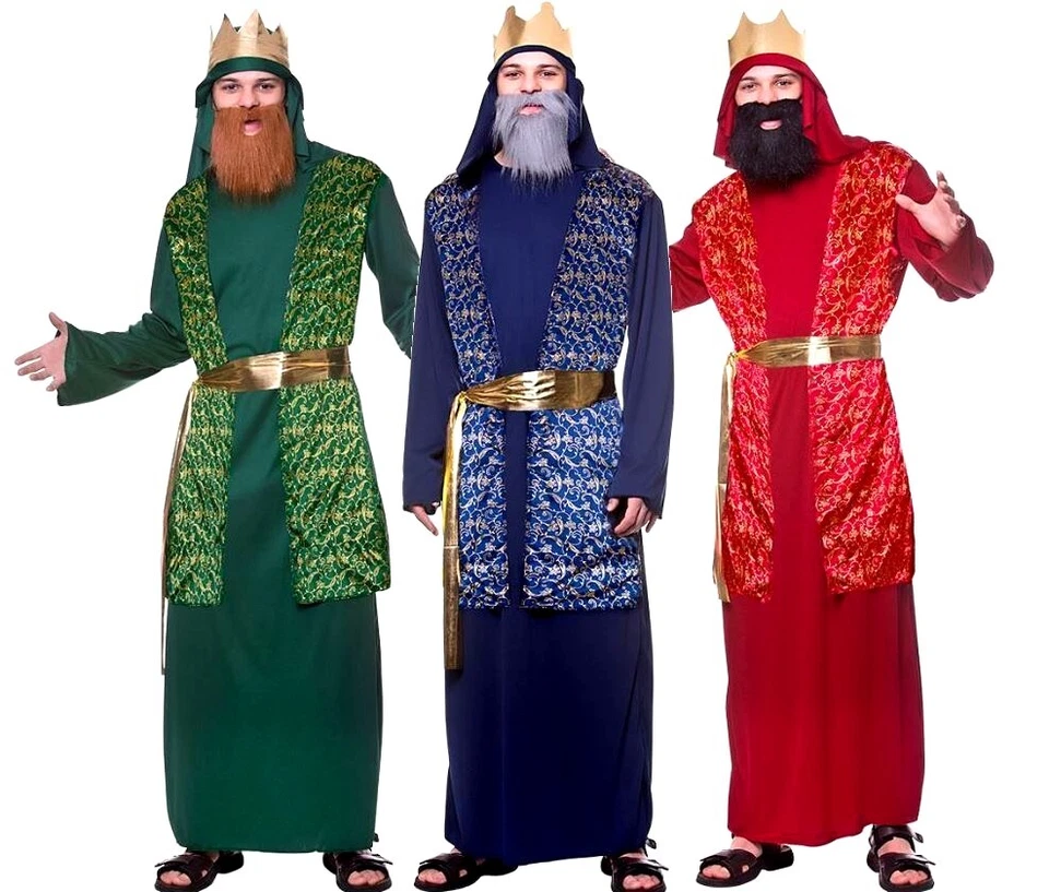 WICKED COSTUMES Wise Men Fancy Dress Costume Christmas Nativity Play Man Theatre Xmas Adult