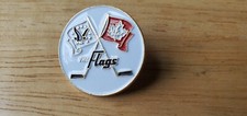 Port Huron Flags hockey logo pin IHL UHL Vintage hat lapel Michigan MI 