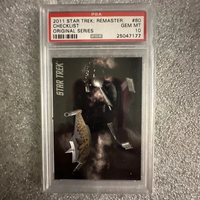 2011 Star Trek Checklist #80 PSA 10 GEM MINT Low Pop - Image 1 of 4