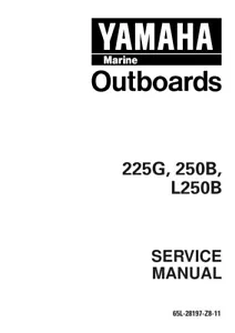 Yamaha 225 250 Fueraborda Manual de Servicio | 1998-2005 | 225G 250B L250B | CD O USB - Imagen 1 de 13