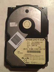 HDD, 2012.7MB , DSE2010A, P/N 134-506924-301, 2GB, 1996.06, FR 1, TMO, 3900 C - Picture 1 of 4