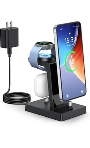 Cargador Inalámbrico para Estación de Carga Samsung, Teléfono Android 3 en 1 Inalámbrico Cha - Imagen 1 de 1