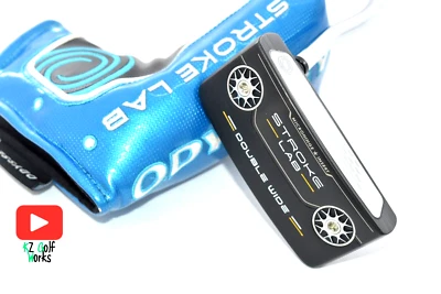 LEFT [MINT] Odyssey Stroke Lab Black Duble Wide 34in LH Putter w/ Head Cover - Image 1 of 4