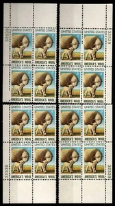 US Sc #1423 MNH 1971 Plate Block #32539 Matched Set American Wool Industry - Picture 1 of 1