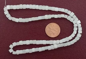4mm Cube Gemstone Snow Quartz Beads 15" Strand - Picture 1 of 1