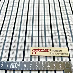 Luxury Shirt Fabric by Getzner - Grey Check, 100% Superfine Cotton, 180cm - Picture 1 of 12