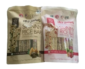 180 Snack Mandeln & Chocolate Chip/Cranberries Skinny Reisriegel KONVOLUT 2er Packa - Bild 1 von 9