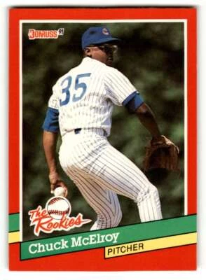1991 Donruss The Rookies #49 Chuck McElroy    Chicago Cubs Baseball Car ID:52453 - Image 1 of 2