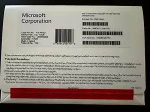 Microsoft Windows 11 Pro - Nuevo, activación de DVD y certificado de autenticidad - Nuevo y precintado - Imagen 1 de 1