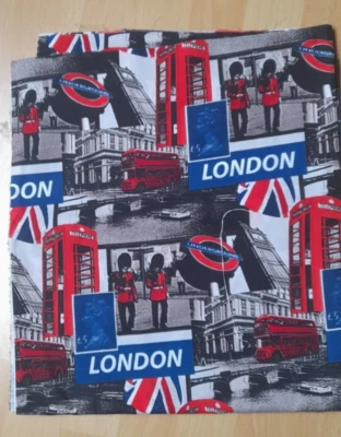 Baumwollstoff ,  " LONDON" , Hobbyaufgabe - Bild 1 von 3