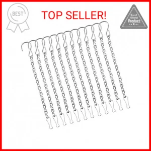 12 Pack 9.5 Inch Hanging Chain Garden Plant Hangers for Bird Feeders, Billboards - Picture 1 of 2