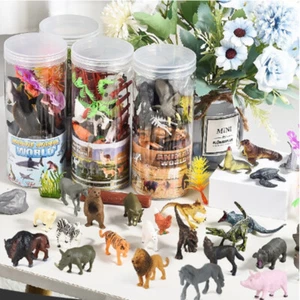 12pcs/Set Tyrannosaurus Rex Toys Dinosaurs Plastic Animals World Kids Xmas Gift - Picture 1 of 8