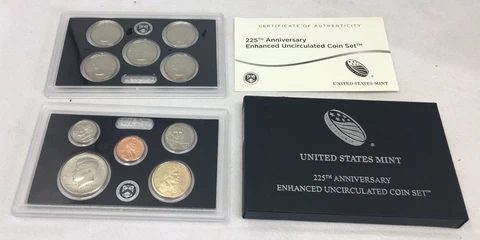 225th Anniversary Enhanced Uncirculated Coin Set in OGP, US Mint Cover