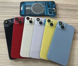 Vitre arrière de remplacement pour iPhone série 14, 15, 16 avec métal ou aimant ou NFC - Photo 1 sur 78