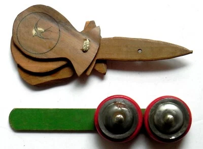 Par de castañuelas musicales poco comunes de percusión (?) Isla de Capri Foto 1 de 4