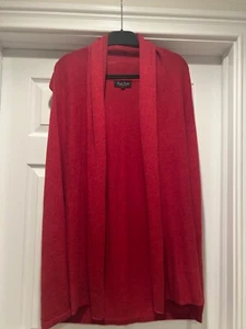NEW Claudia Nichole Cashmere Open Front Cardigan Sweater Vest Long Size XL - Picture 1 of 7